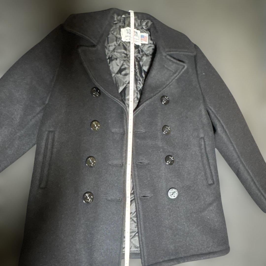 極美品　ショット　ピーコート　ウールメルトン　キルティング　40　USA製　黒