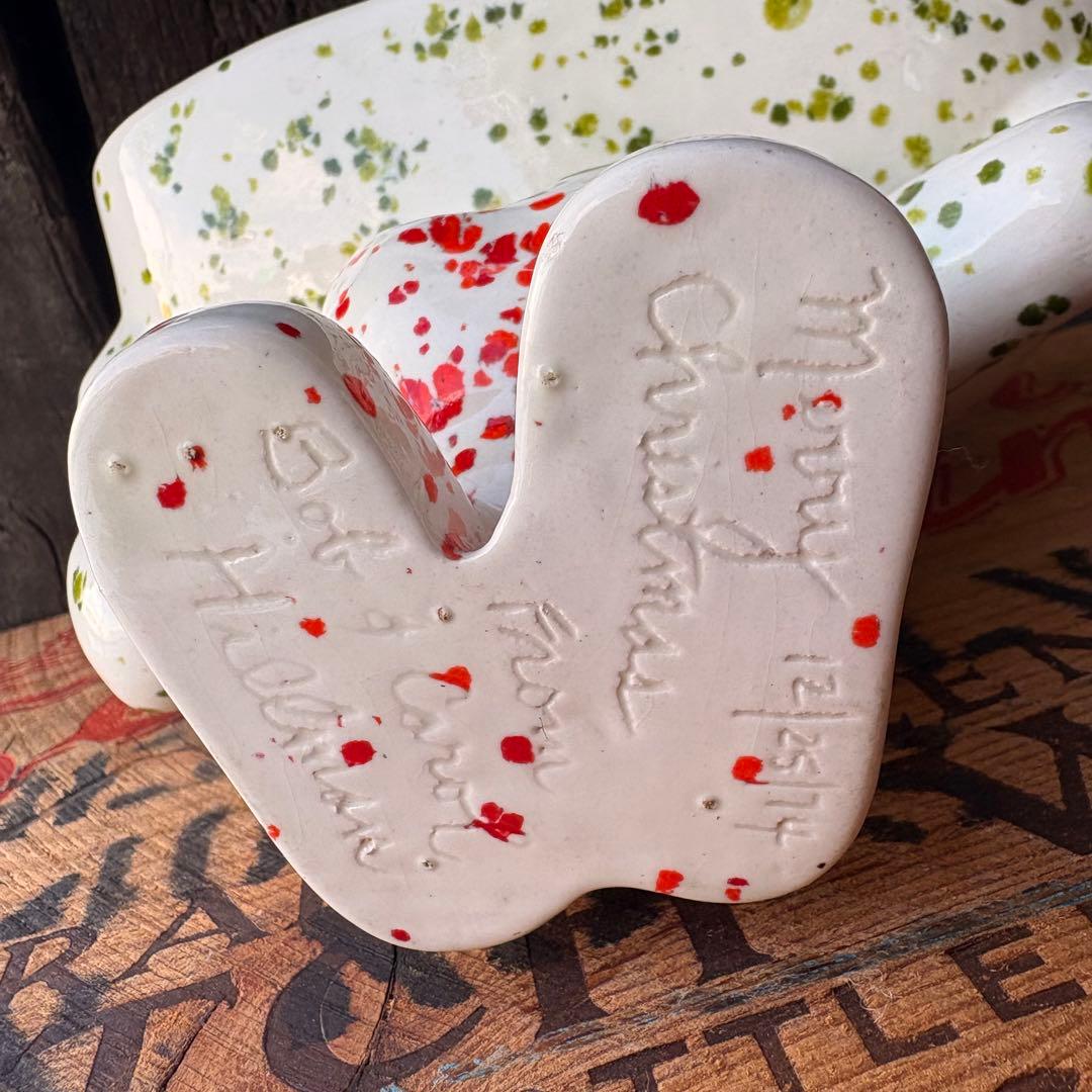 【1970s USA vintage】カエル 置物 キャンディディッシュ