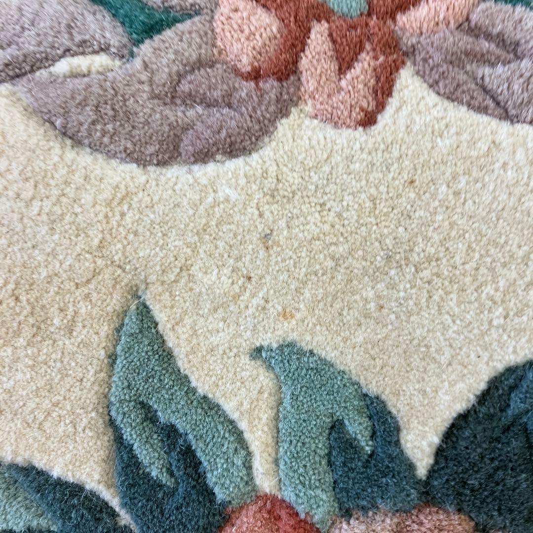 中国段通 花柄 カーペット織物 絨毯 じゅうたん ラグ マット 敷物 インテリア