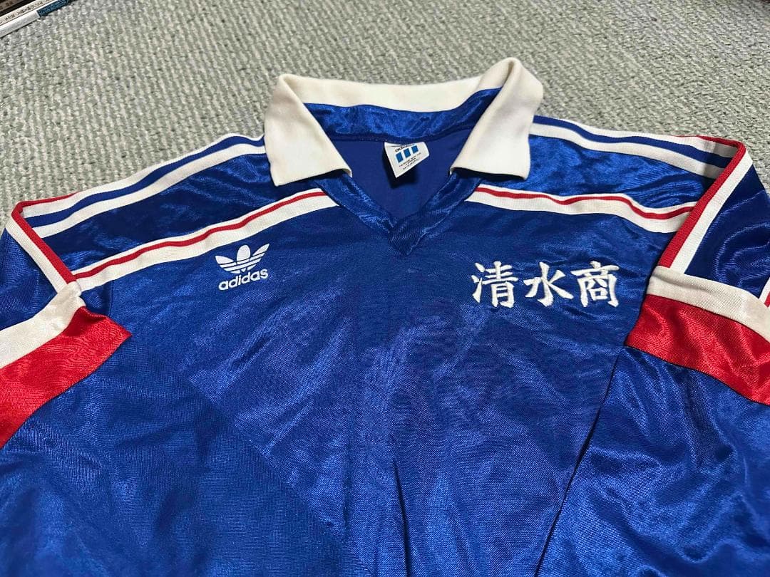 adidas 青 Vネック ピステ 10番