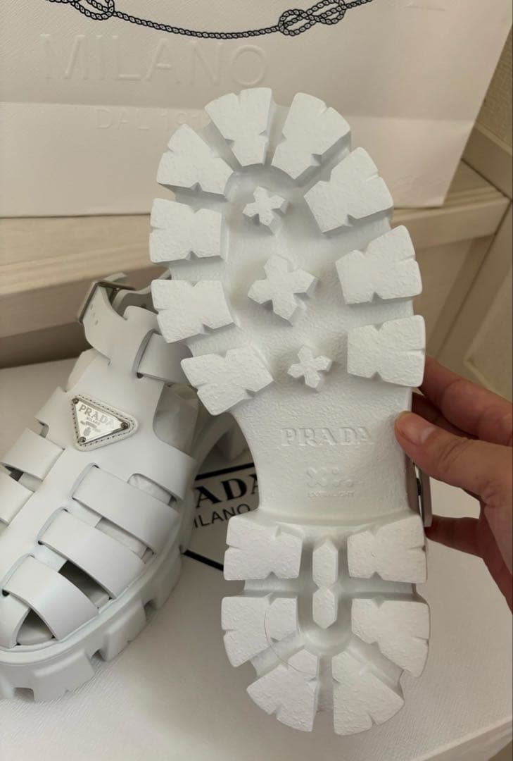♡PRADA ホワイト/サンダル