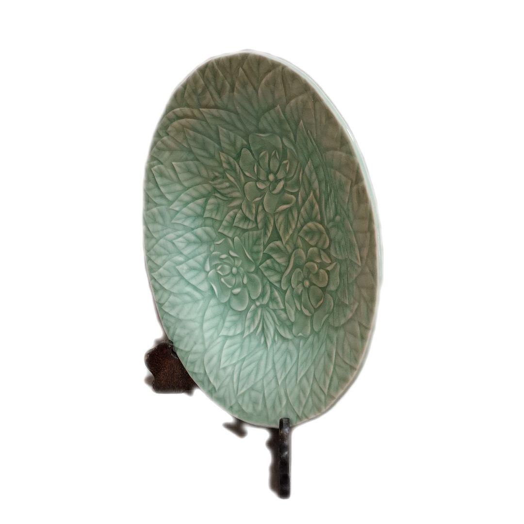 有田焼　利久窯　飾り皿　大皿　置物　深皿　盛皿　インテリア　床の間　骨董　陶器