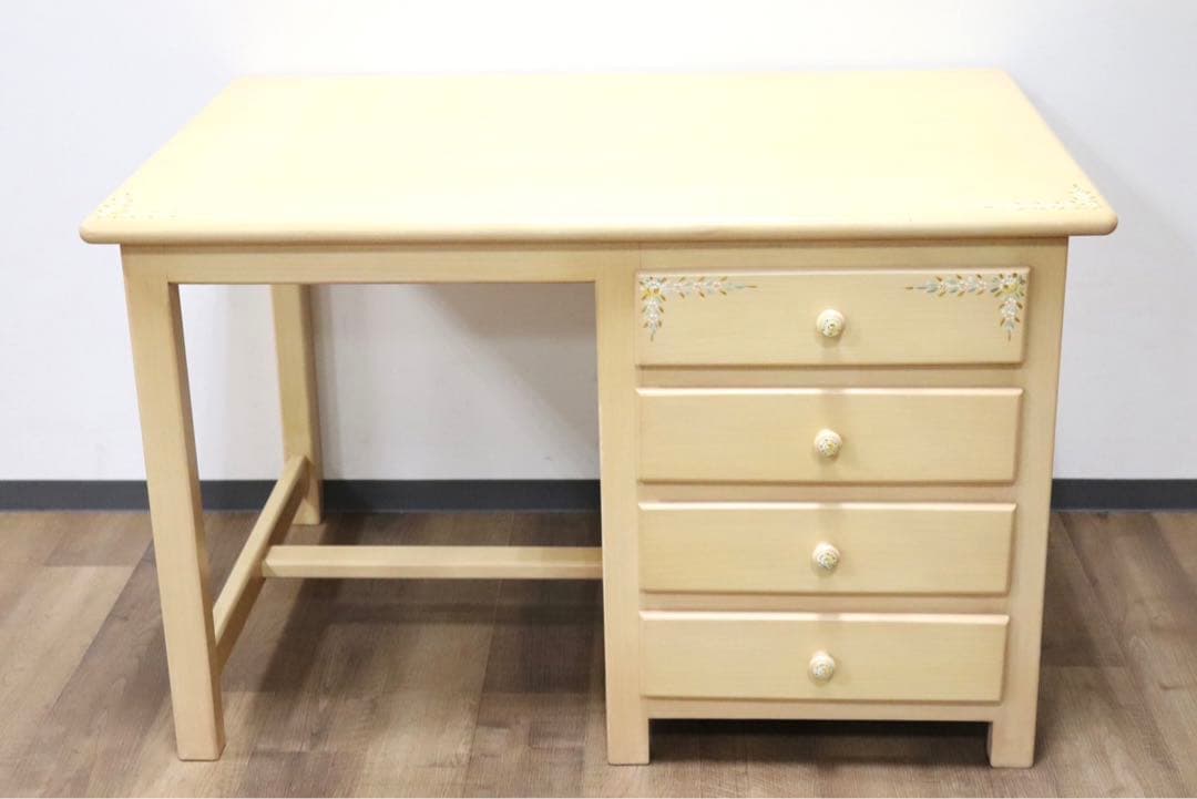GMGN284B○スペイン製 シャビーシック 片袖デスク 学習机 勉強机 店舗