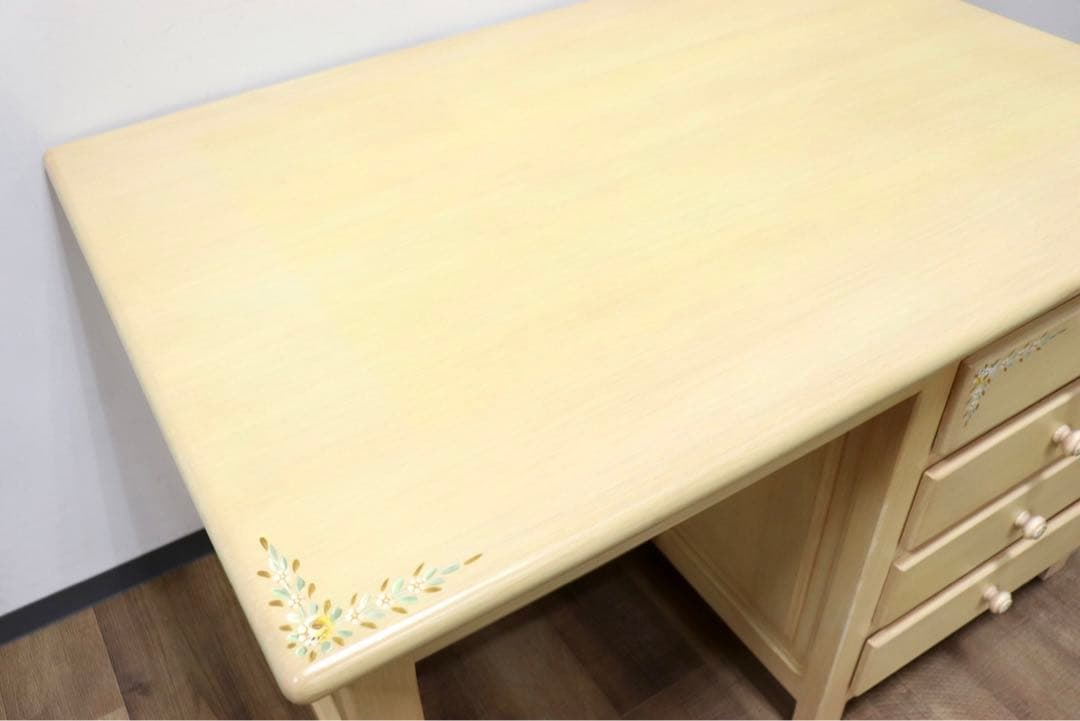 GMGN284B○スペイン製 シャビーシック 片袖デスク 学習机 勉強机 店舗