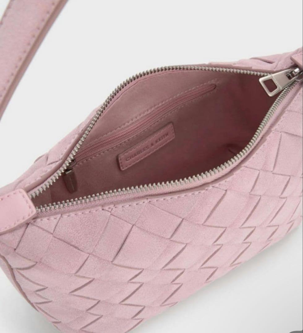 Charles&Keith イヴェット スエードウーブンショルダーバッグ