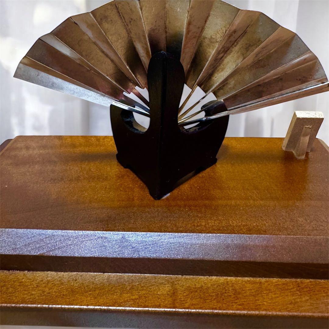 武比古 純銀 扇子 四寸五分 銀製 飾り扇 松竹梅 共箱付き 伝統工芸 置物