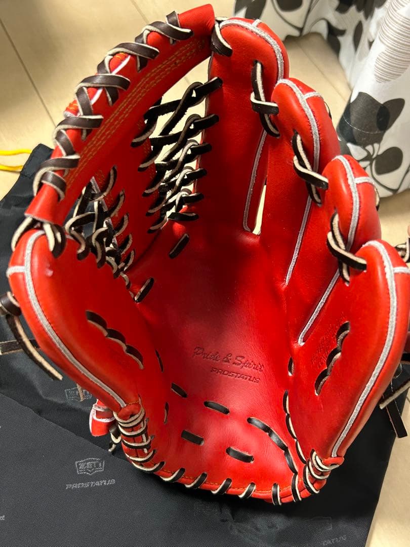 ZETT プロステイタス 軟式グローブ ディープオレンジ