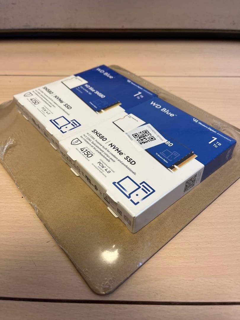 WD Blue SN580 1TB NVMe SSD 2個セット