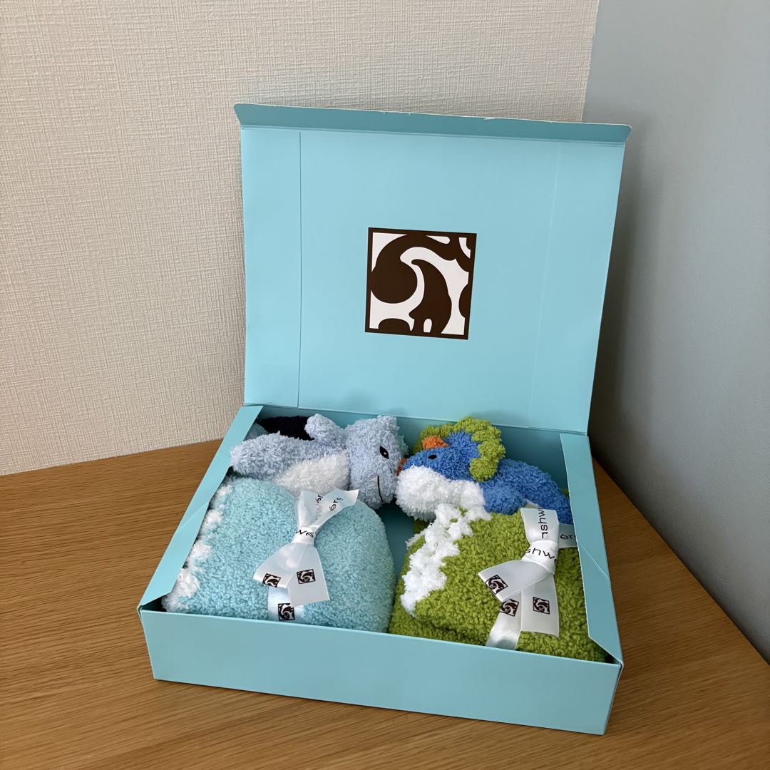 お値下げ⭐︎kashwere ／アニマルミニブランケット／dragon＆dino