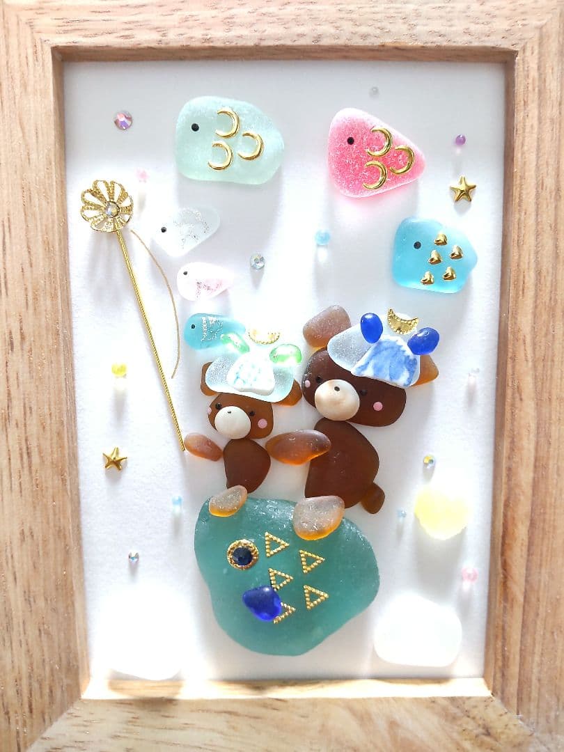 専用　シーグラスアート　3点おまとめ