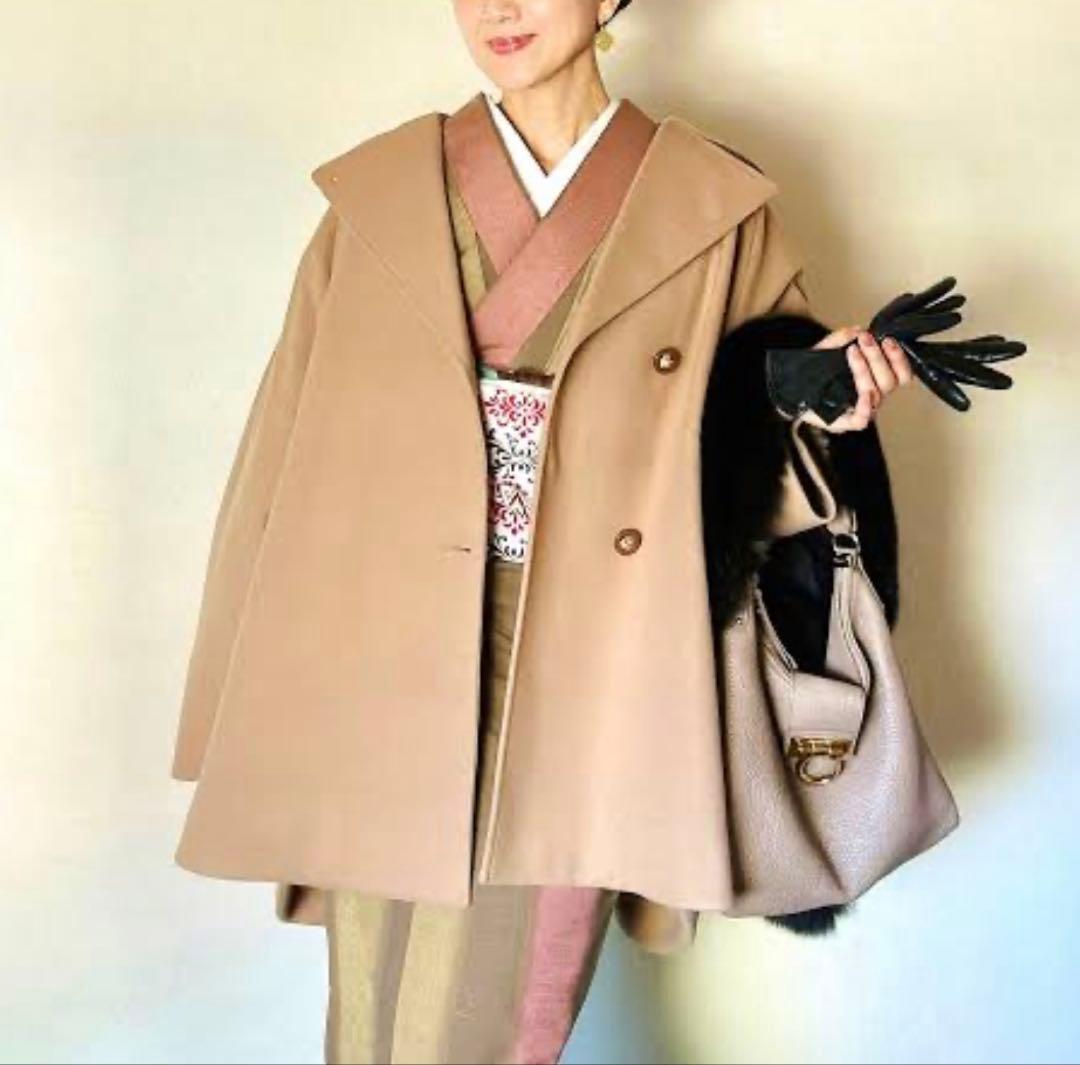 3日後削除します！完売品⭐︎新品GU コージーメルトンケープコート L ネイビー