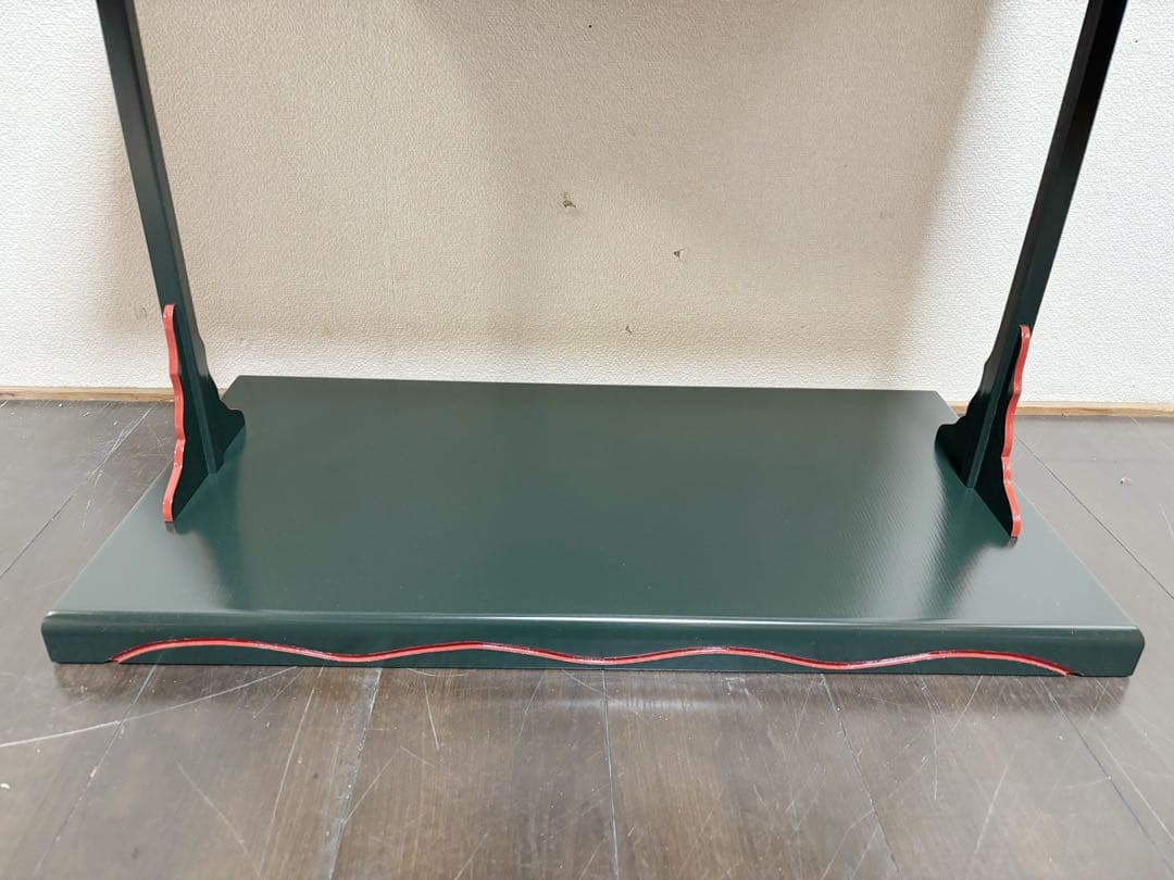 ほぼ未使用 茶道具 小林幸斎作 宗旦好写 青漆爪紅 及台子 組み立式 茶道 紙箱