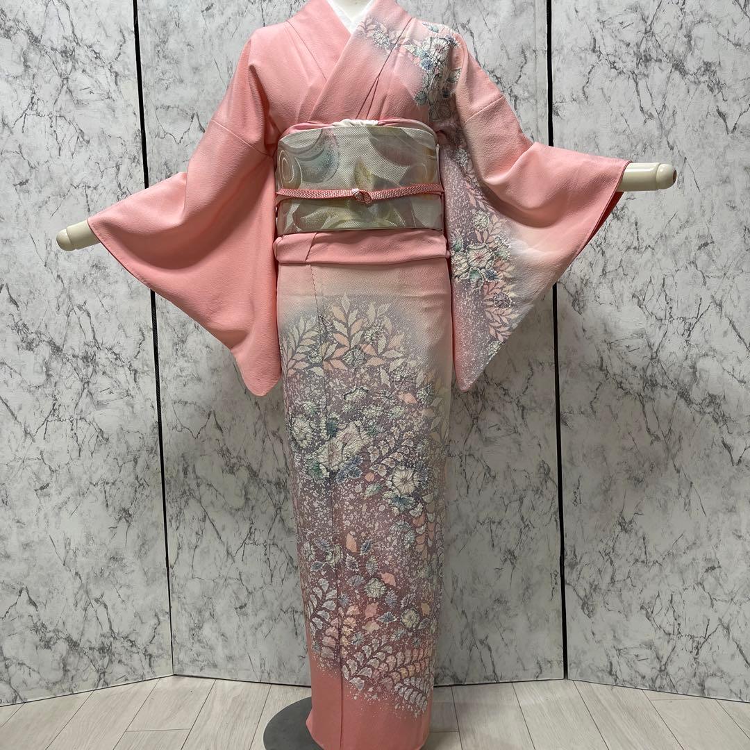 すももも子様正絹【上質辻ヶ花】ピンク　美品