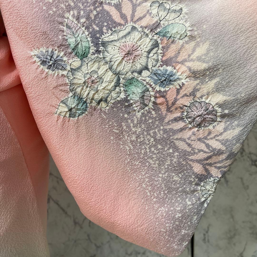 すももも子様正絹【上質辻ヶ花】ピンク　美品