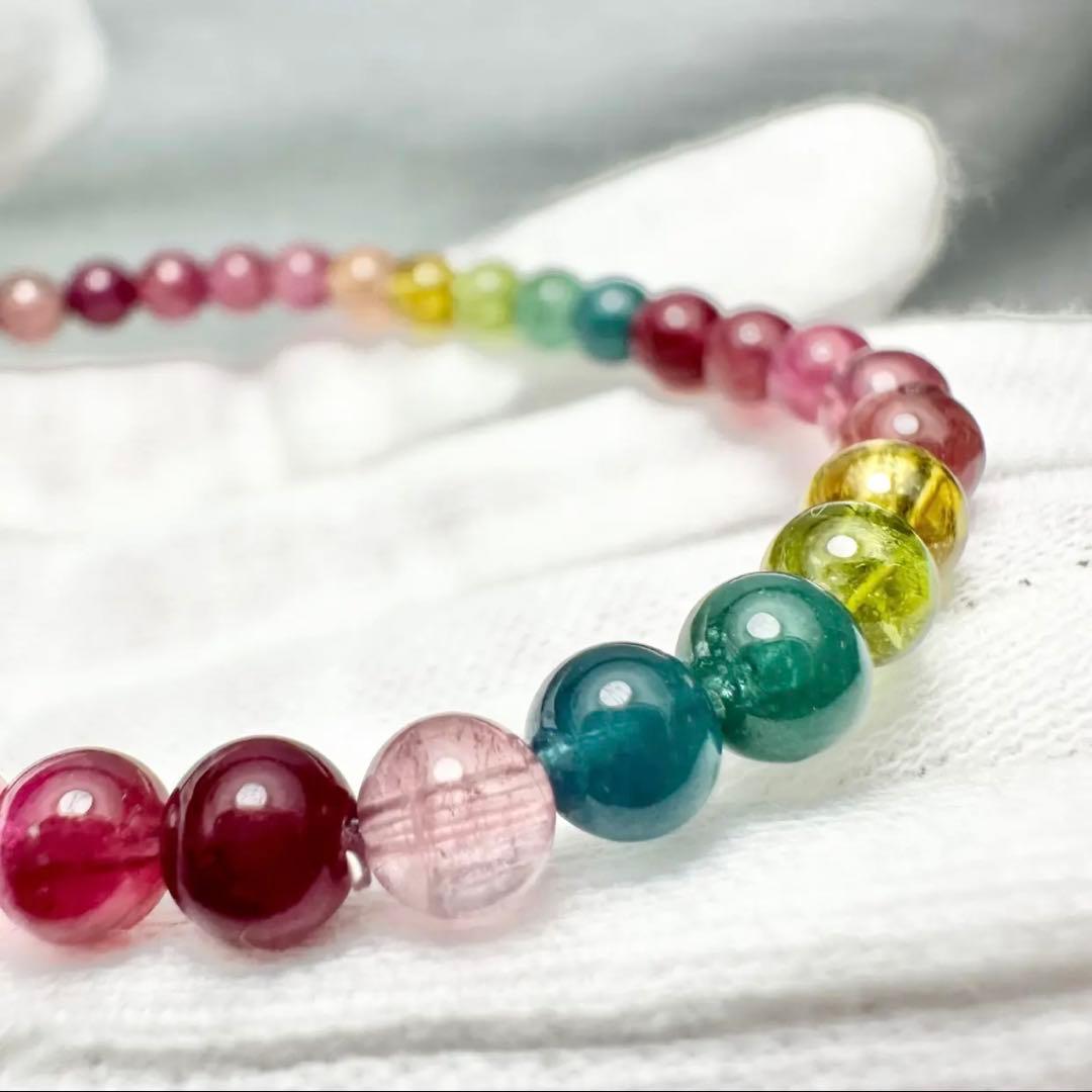 素晴らしい発色！！　マルチカラートルマリン　ブレスレット