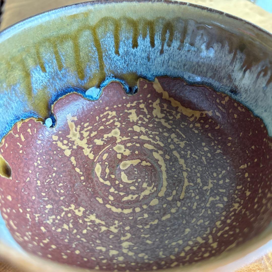 高取焼 宗家窯 高取八山 抹茶碗 茶道具 共箱(120Dc)