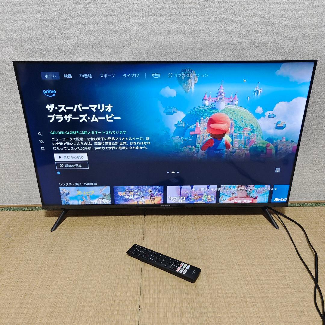 スマートテレビ40型 ハイセンス ネット動画️⭕️地上波 24年製✨新品に近い