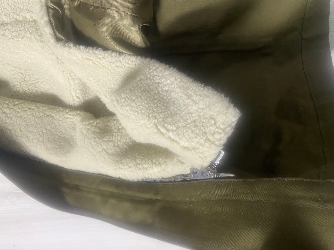 【HHHさん専用】LOEWE オリーブ色モッズコート シェルパ襟付き