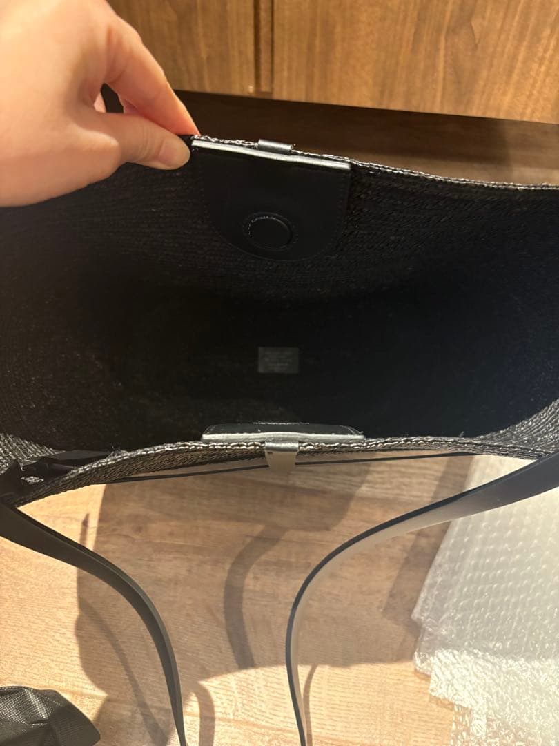 【新品:定価52800】Whim Gazette ストローショルダーバッグ 黒