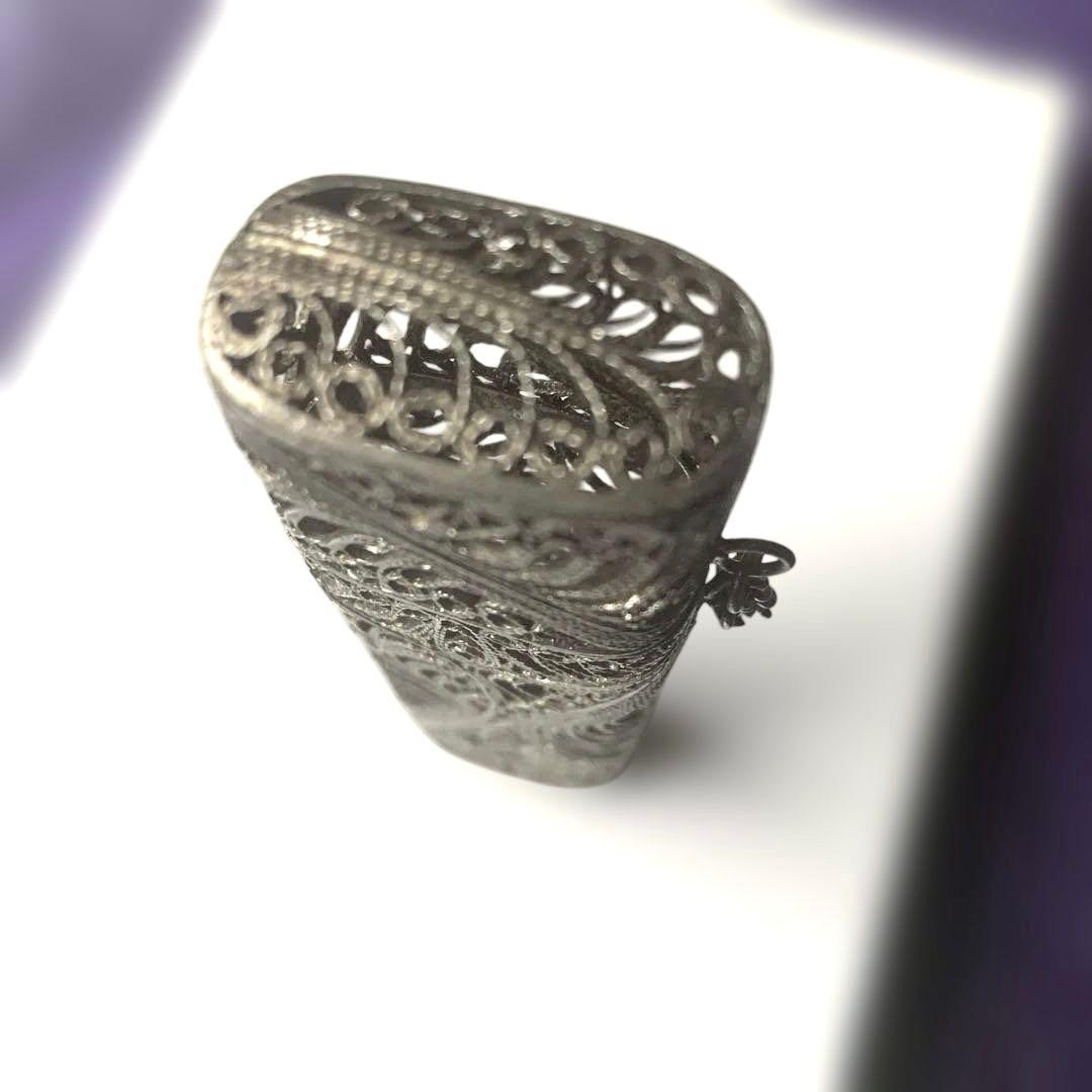 アンティーク　銀線細工　ライターケース　香入（こういれ）ケース　ビンテージ品