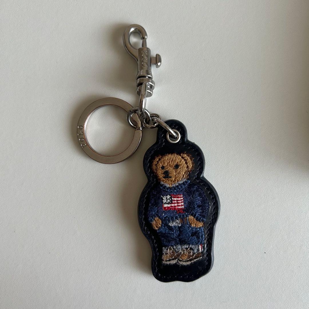 POLO RALPH LAUREN クマ刺繍キーホルダー　キーリング（箱付き）