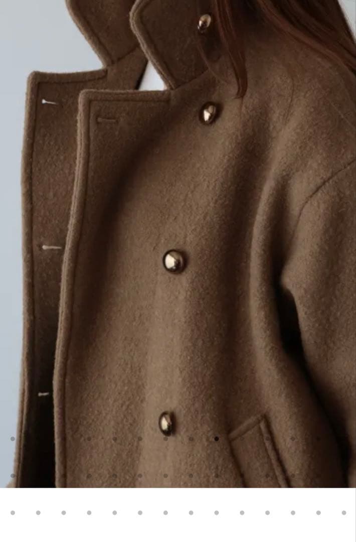 コンバーチブルカラーウールミディコート / Madder vintage