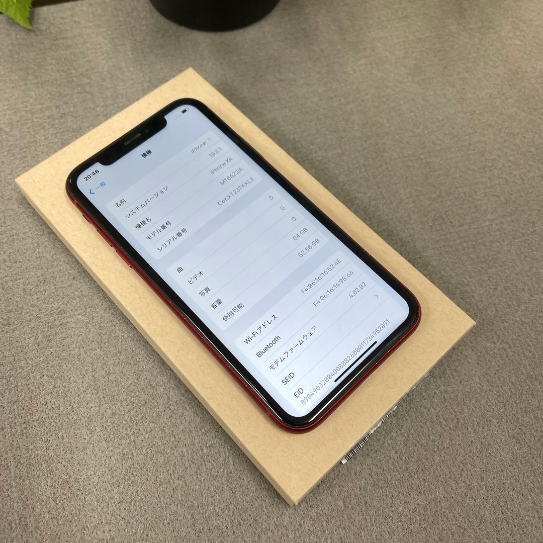 iPhone XR 64GB レッド国内版SIMフリー送料無料