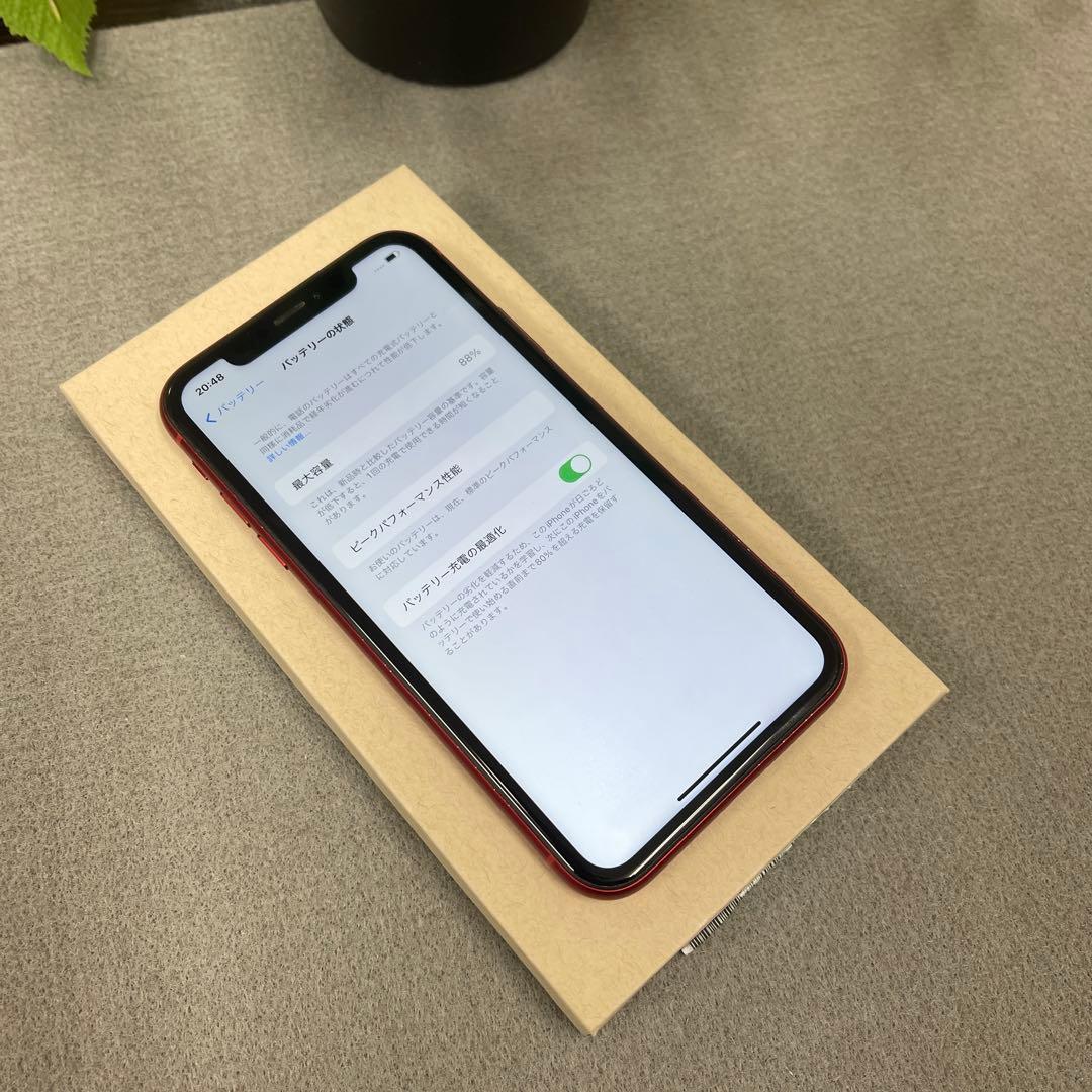 iPhone XR 64GB レッド国内版SIMフリー送料無料