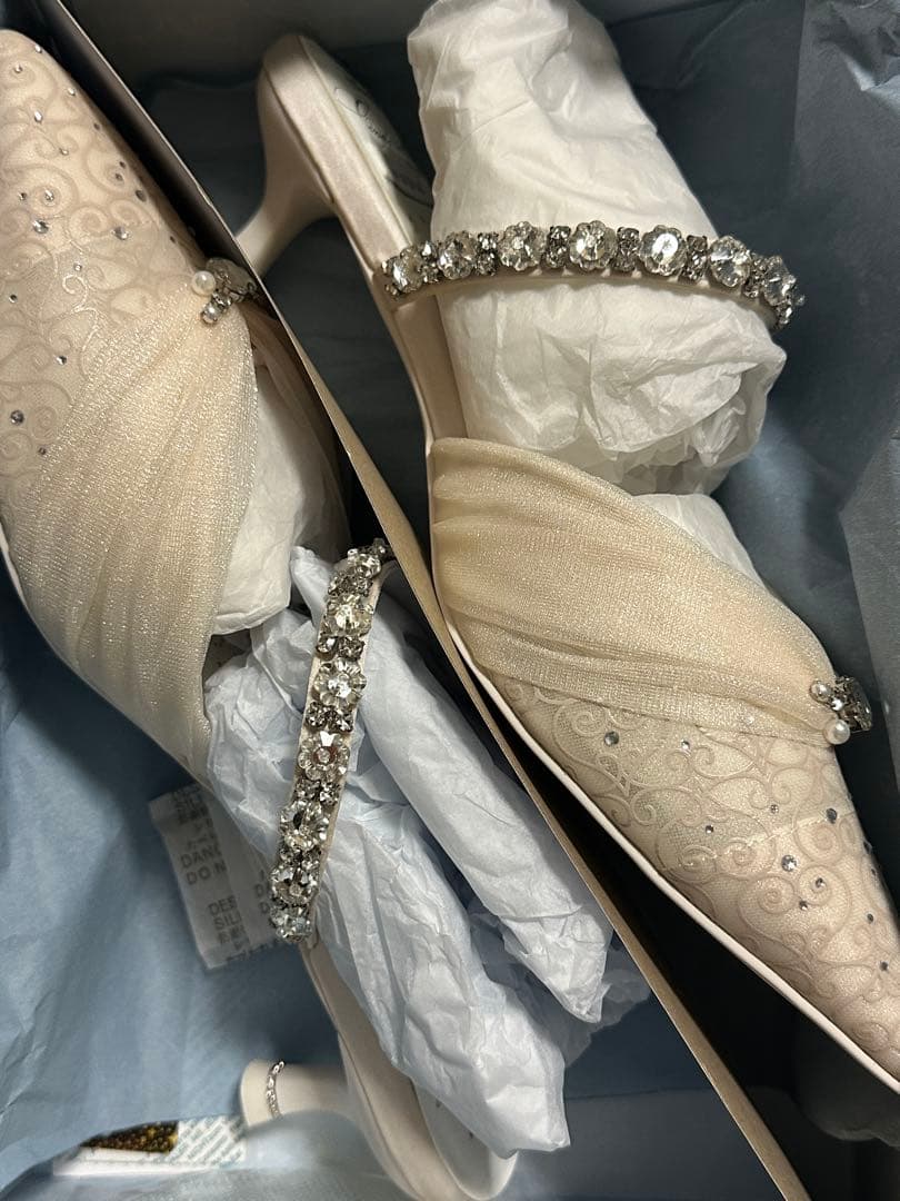 randa シンデレラ シリーズ ドレスアップミュール ホワイト