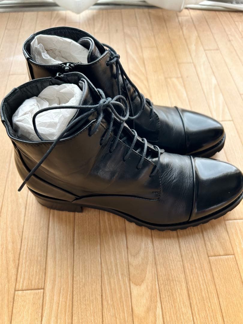 まめ　ファビオルスコーニ　黒ショートブーツ　新品