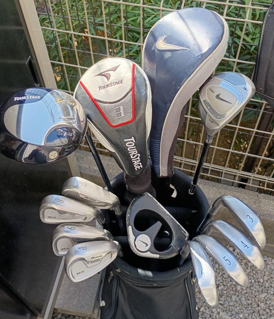 まーさま専用 お買い得初心者デビュー用ナイキ他メンズ ゴルフ13本セット