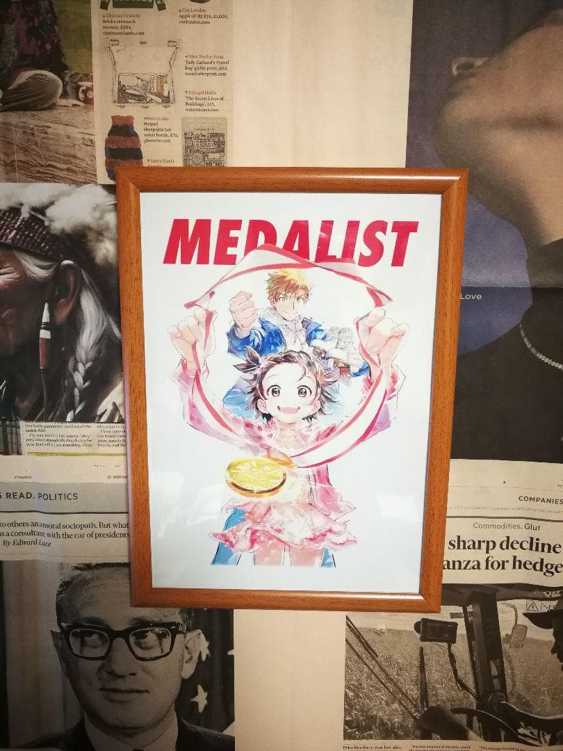 かとちゃんぺ　メダリスト　オマージュポスター２枚セット 　A3　額付