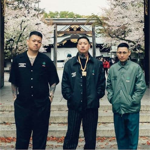 下げ札付き ワコマリア×舐達麻×ハイタイムス プリント コーチジャケット XL