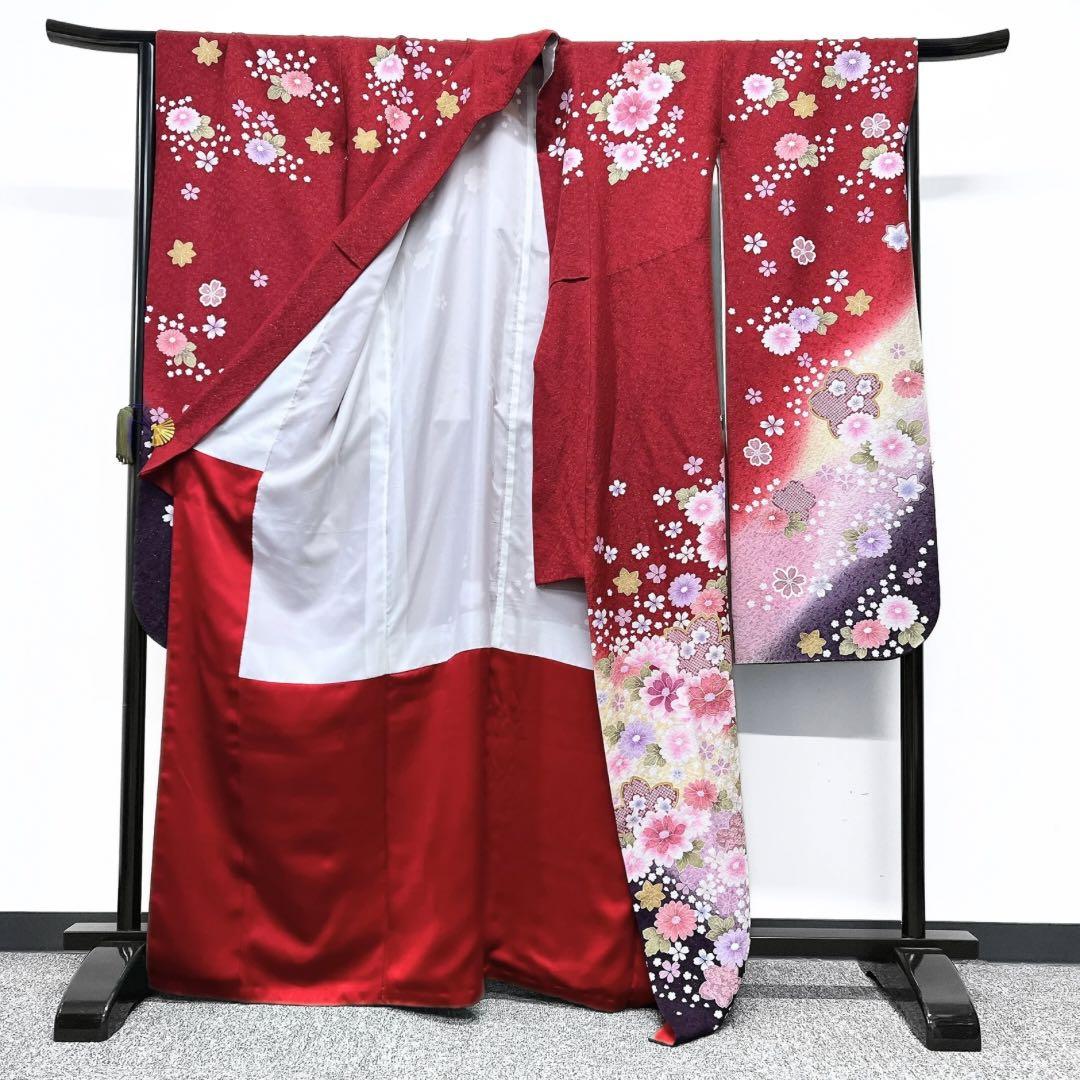 振袖６点セット　銀通し　金駒刺繍　金彩　晴れの日　成人式　着物　064w p