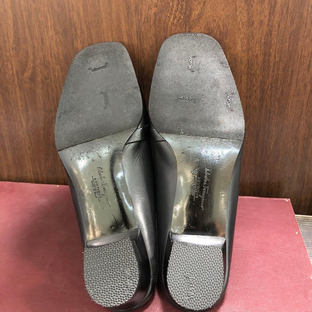 サンダル　ミュール　サルヴァトーレフェラガモ　24cm　レザー黒