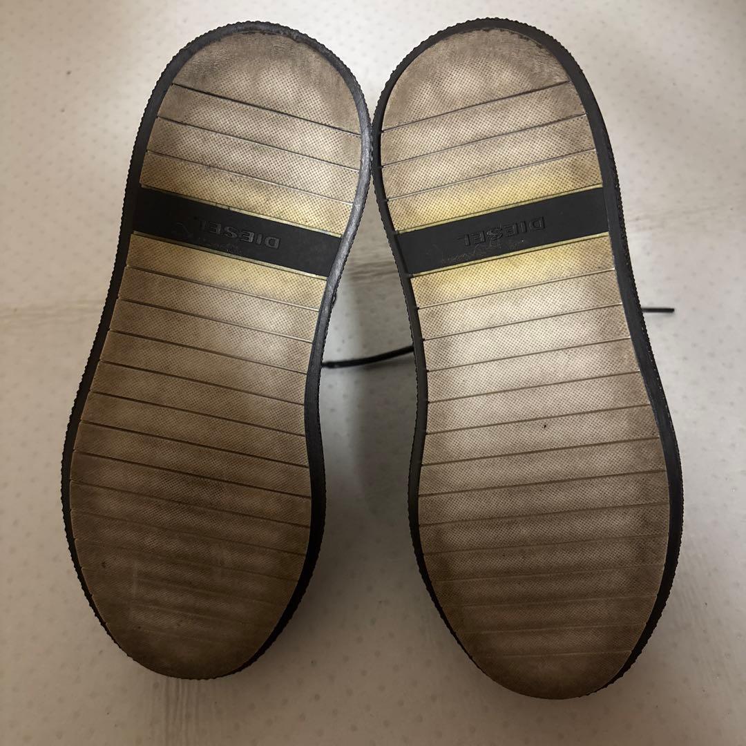 diesel 厚底ブーツ シルバー