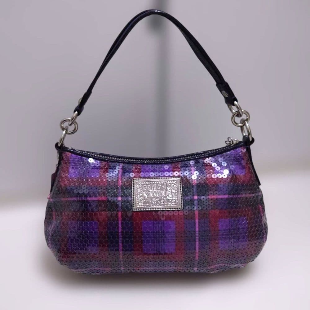 美品 COACH POPPY ハンドバッグ スパンコール