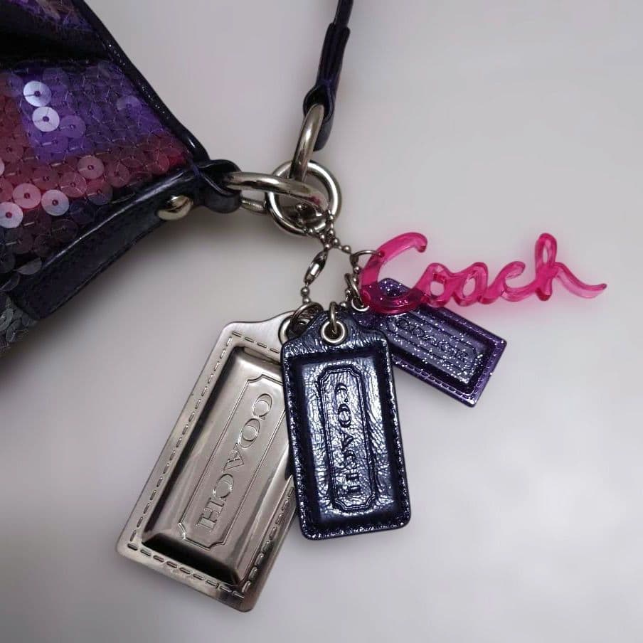 美品 COACH POPPY ハンドバッグ スパンコール