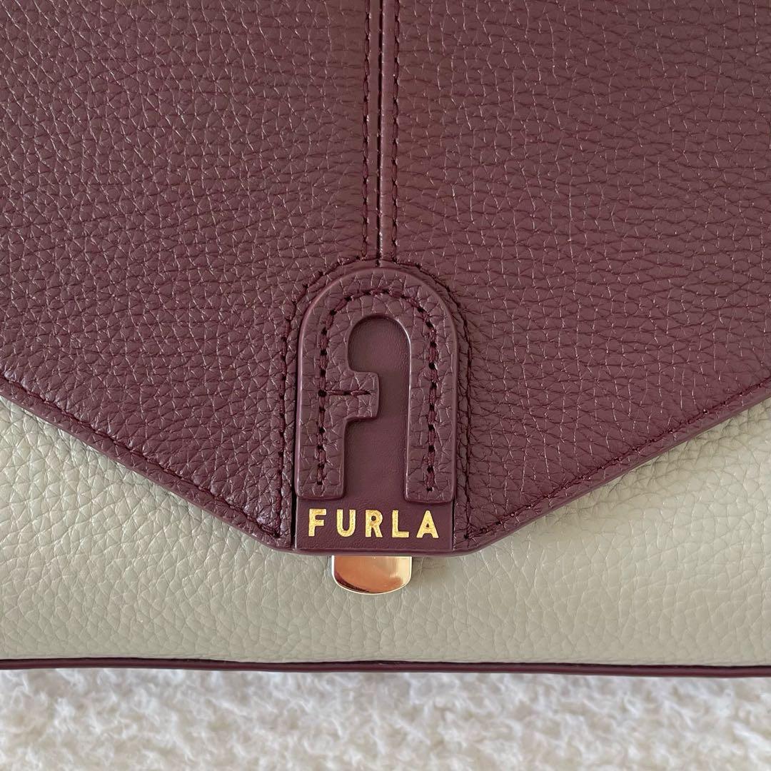 【美品】FURLA ショルダーバッグ ダフネ ハンドバッグ 2way バイカラー
