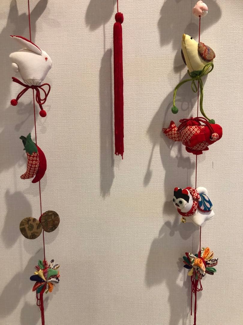 【匿名配送】桃の節句の壁掛け②　吊るし飾り　吊るし雛