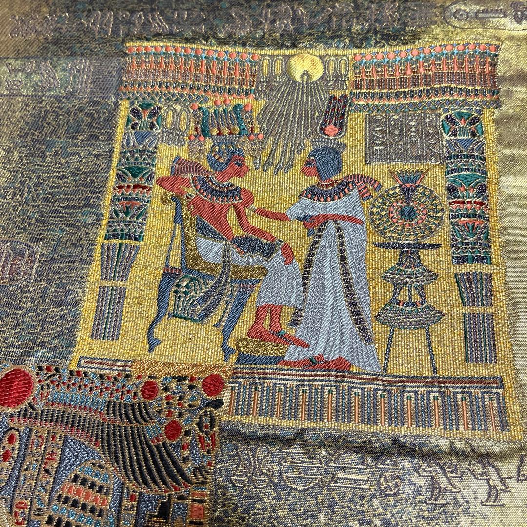 【中古品☆正絹】美品！西陣！袋帯　コプト柄