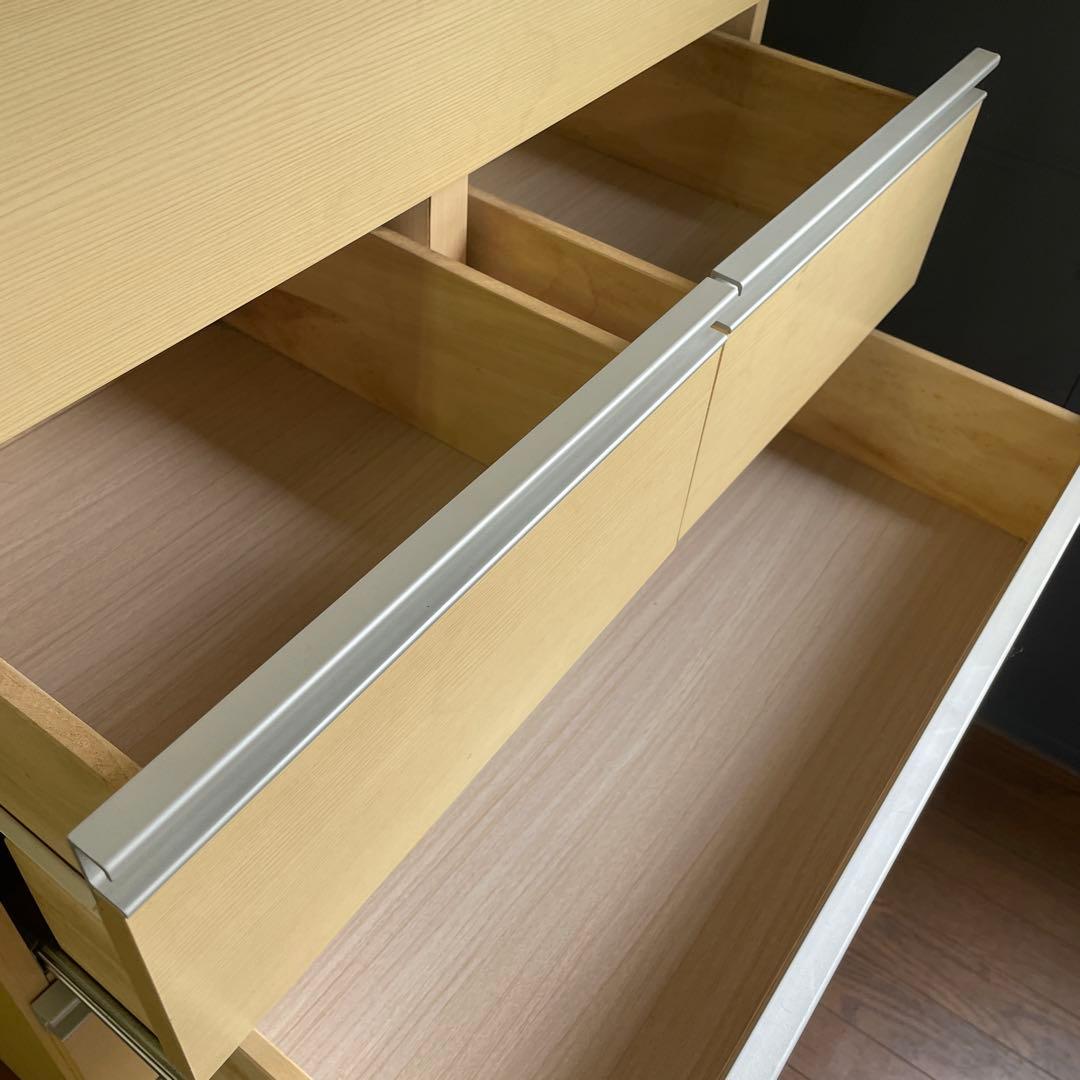 ナチュラル木製チェスト 6段　ニトリ