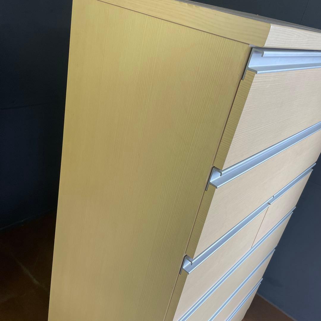 ナチュラル木製チェスト 6段　ニトリ