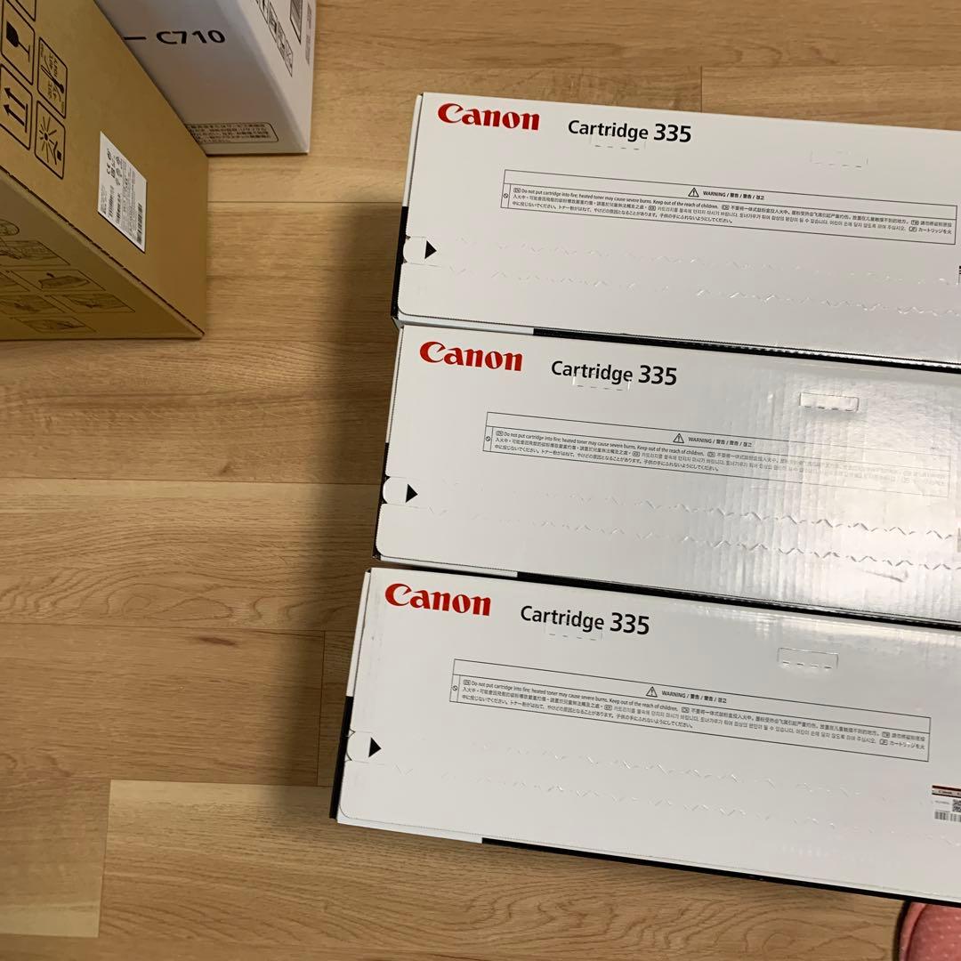 Canon トナーカートリッジ 335 新品ブラック、シアン、イエローの3箱です