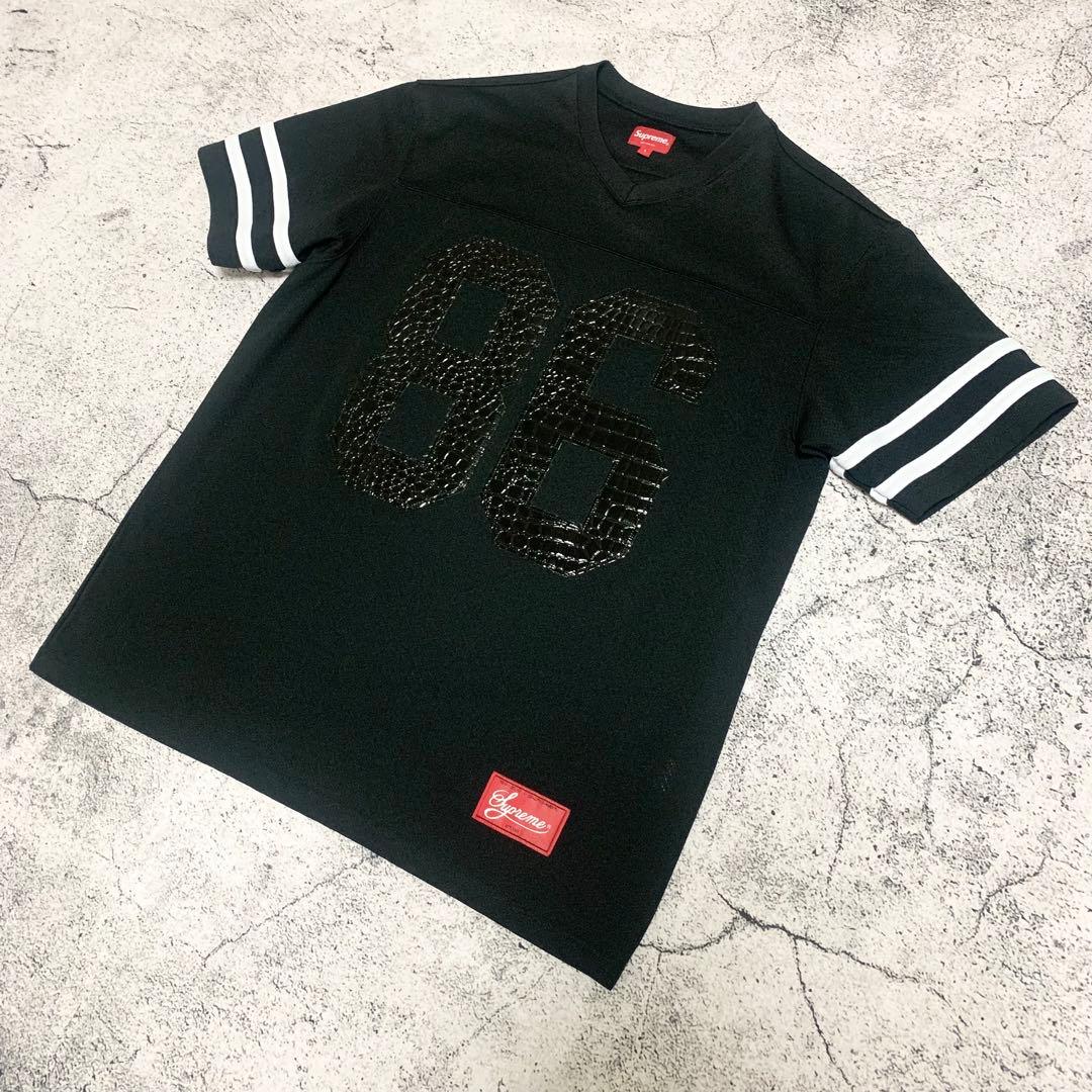 美品 Supreme メッシュTシャツ　フットボールジャージ　 クロコ型押　半袖