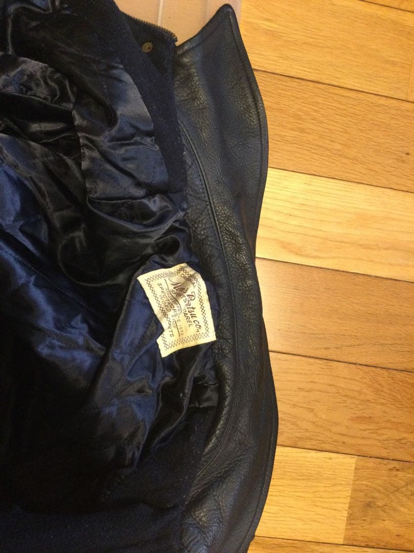 Men's BATSU スタジャン 牛袖革