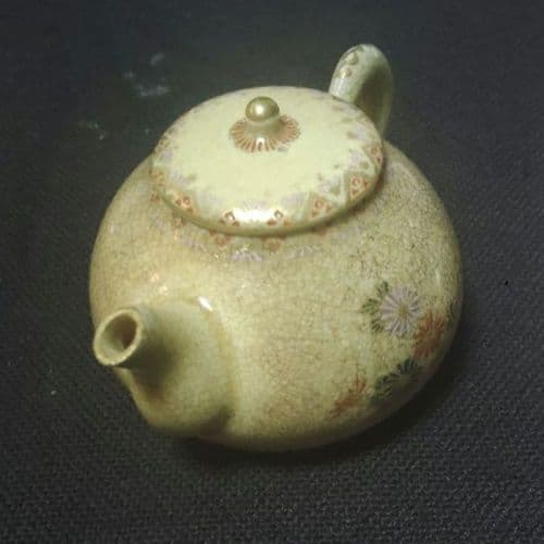 薩摩焼　玉山　古薩摩　急須　煎茶碗　茶器　茶器セット　骨董　アンティーク　ウ10