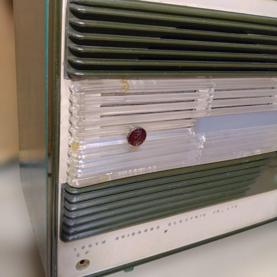 昭和レトロマツダラジオうぐいすQS TOSHIBA5UD-241型真空管ラジオ