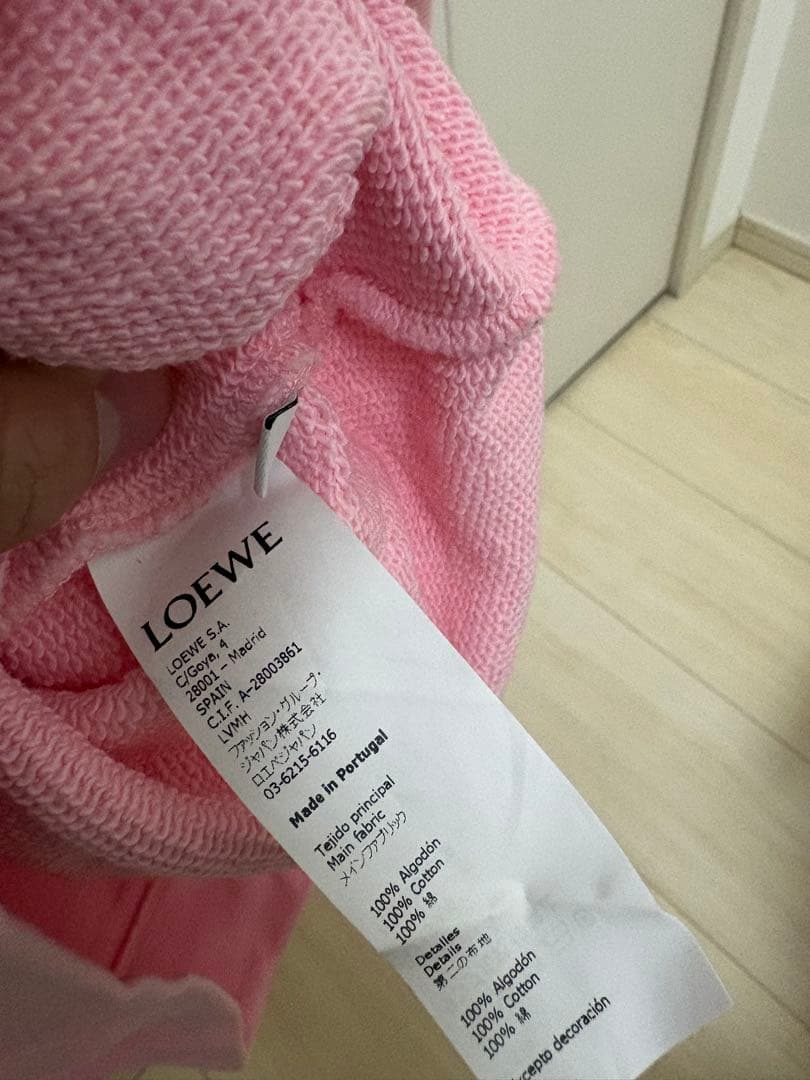 LOEWE ピンク ロゴ スウェット