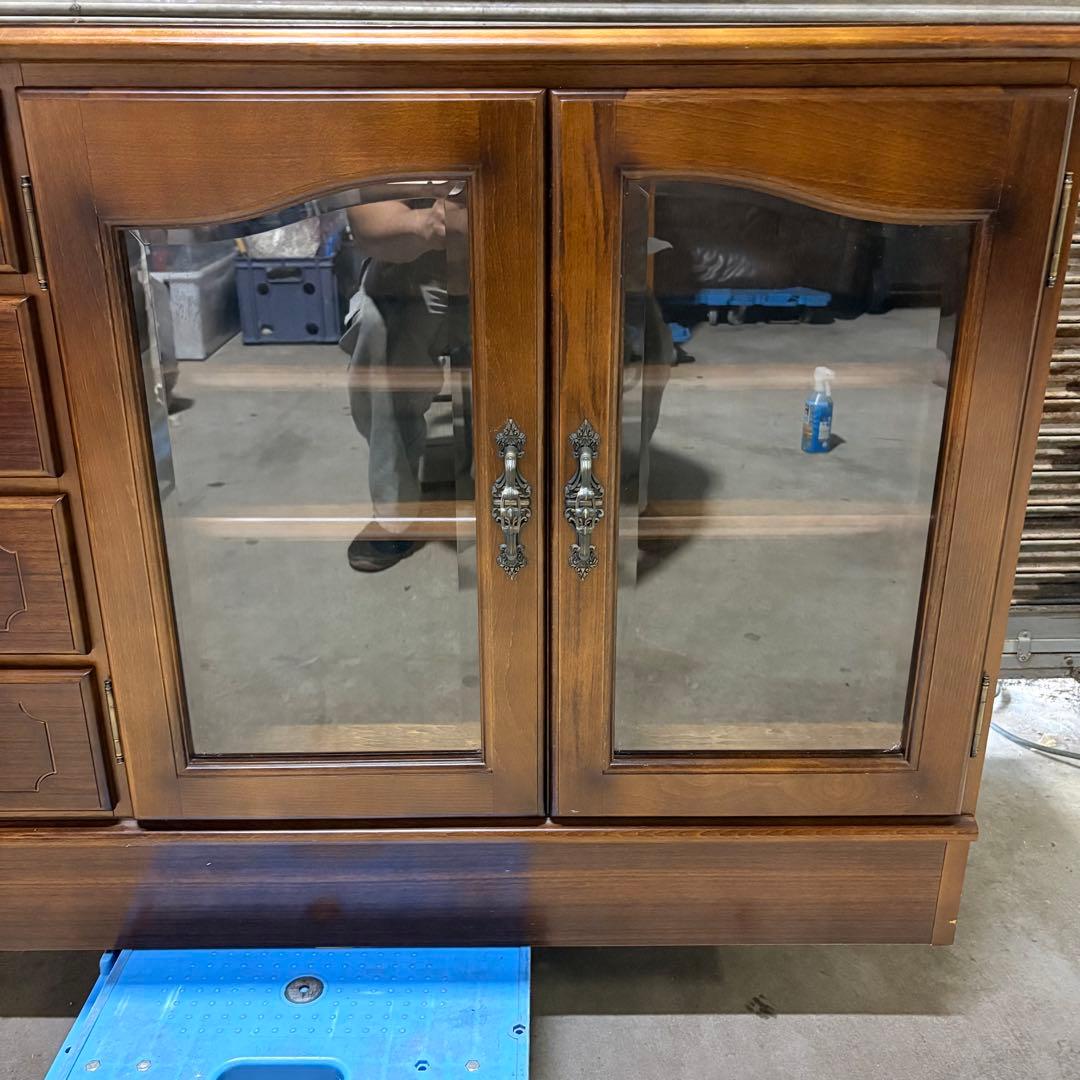 【福岡】【美品】カリモク 箪笥 飾り棚 キャビネット アンティーク ヴィンテージ